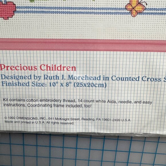 Stitchables Precious Children Counted Cross Stitch Kit Frame Supplies - Picture 4 of 7